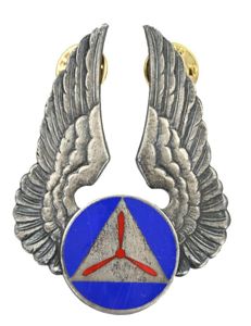 US WW2 Sterling Enamel Officer Civil Air Pilot Cap Wing