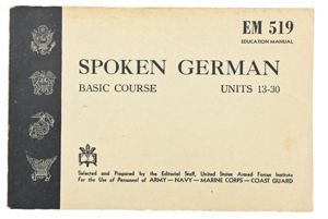 US WW2 German Lanquage Guide Booklet 1944