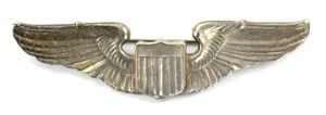 USAAF WW2 Sterling Pilot Wing
