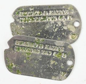 US WW2 Dog-Tag Set of 'Bernard S. Kazdoy'