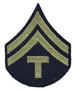 US WW2 Rank Chevron Tec-5