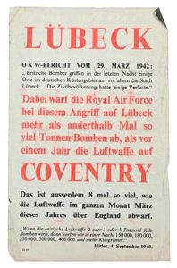 Allied WW2Droppingsflyer 'Lubeck'