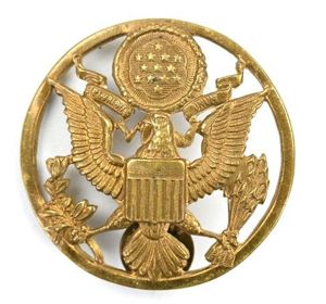 US WW2 EM Visor Cap Insignia