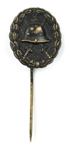 German WW1 Wound Badge in Black Stickpin