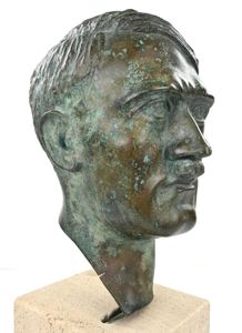 German Third Reich Period Adolf Hitler Bronze Buste