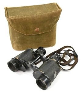 British WW2 Blanco Binocular Case with Bino