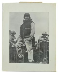 US WW2 Press Photo 'Forrestal on Iwo Jima'