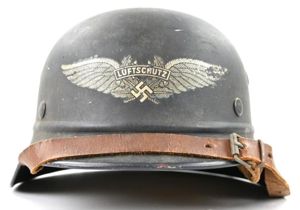 German M35 Luftschutz Beaded Helmet