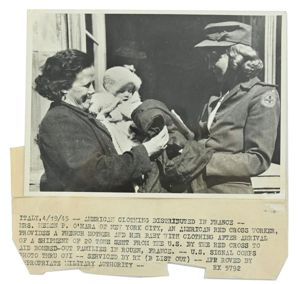 US WW2 American Red Cross Press Photo France