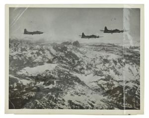 USAAF WW2 Press (Radio) Photo 15th Airforce B-17's