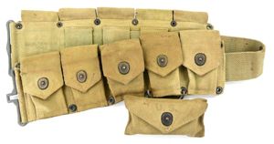 US WW2 M1 Garand Ammo Belt with First Aid Kit