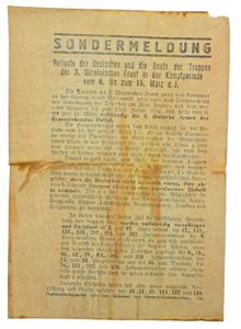 Russian WW2 Droppingsflyer 'Sondermeldung'