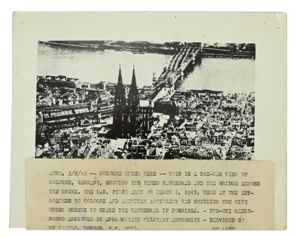 US WW2 Press (Radio) Photo of Cologne Germany