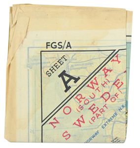 USAAF WW2 Pilot Escape Map FGS A&B Sheet A/E