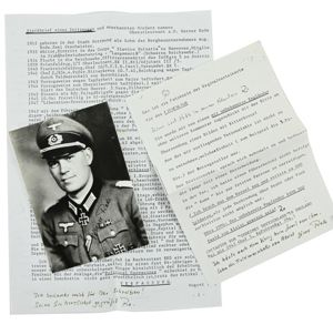 Signature of Wehrmacht Heer KC Recipient 'Werner Rode'