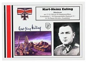 Signature of Waffen-SS KC Recipient 'Karl-Heinz Euling'