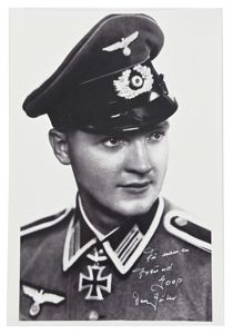 Signature of Wehrmacht Heer KC Recipient 'Günter Halm' LARGE SIZE …