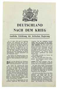 British WW2 Droppingsflyer 'Deutschland nach dem Krieg'