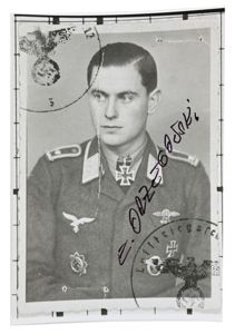 Signature of Luftwaffe KC Recipient 'Ernst Orzegowski'