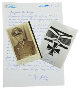 Signature of Wehrmacht Heer KC Recipient 'Achim Wunderlich'