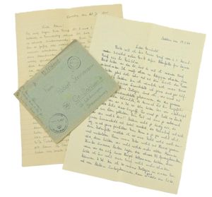 German Waffen-SS Feldpost Letter with Envelop