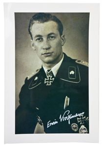 Signature of Waffen-SS KC Recipient Erwin Kreßmann LARGE SIZE PICTURE