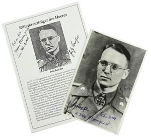 Signature of Wehrmacht Heer KC Recipient 'Fritz Kercher'