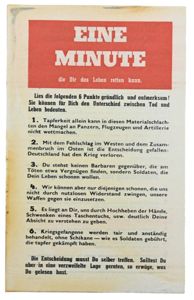 Allied WW2 Droppingsflyer 'Eine Minute'