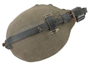 German WH M43 Canteen with Smooth Cloth Cover