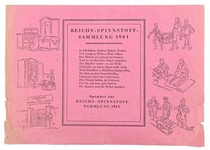 German Third Reich Clothing Collect Flyer 1941