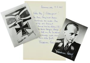 Signature of Luftwaffe KC-OLC&S Recipient 'Friedrich Lang'