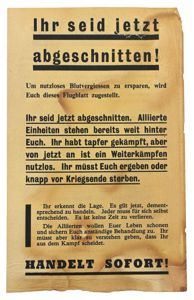 Allied WW2 Droppingsflyer 'Abgeschnitten'