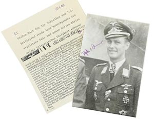 Signature of Luftwaffe KC Recipient 'Otto Edler von Ballasko'