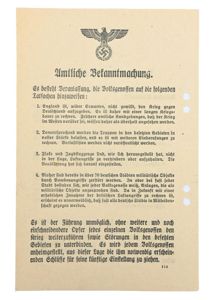 Allied WW2 Droppingsflyer 'Amtliche Bekanntmachung'