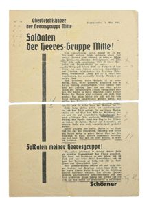 German WH Leaflet 'Surrendering Heeresgruppe Mitte'