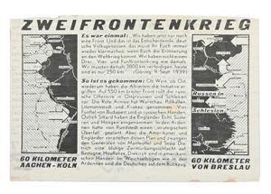 Allied WW2 Droppingsflyer 'Zweifrontenkrieg'