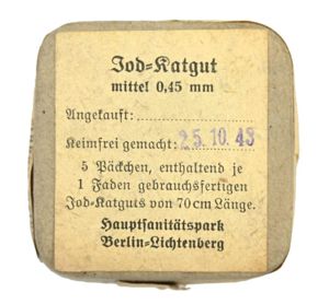 German WH Medical Suture 'Jod-Katgut' Package