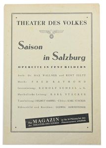 German Third Reich Theather Program Salzburg