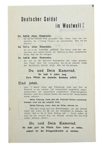 Allied WW2 Droppingsflyer 'Westwall'