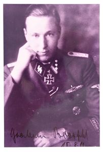 Signature of Waffen-SS KC Recipient 'Joachim Boosfeld'