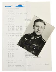 Signature of Wehrmacht Heer KC Recipient 'Adolf Baum'