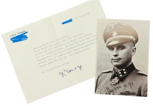 Signature of Waffen-SS KC Recipient 'Hans Traupe'