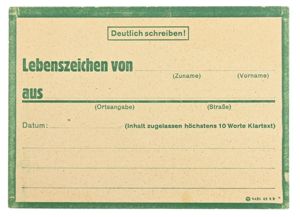 German Third Reich 'Alive Note'