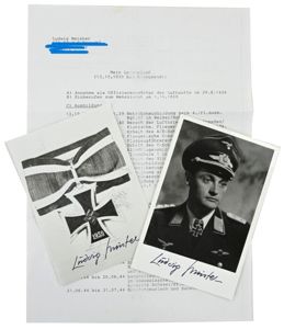 Signature of Wehrmacht Heer KC Recipient 'Ludwig Meister'