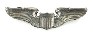 USAAF WW2 Sterling Pilot Wing