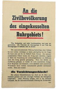 Allied WW2 Droppingsflyer 'Ruhrgebiet'