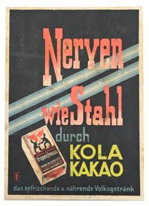 German Third Reich Advertising Sign 'Kola Kakao'