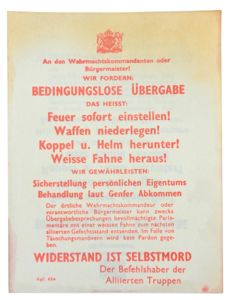 Allied WW2 Droppingsflyer 'Ubergabe!'