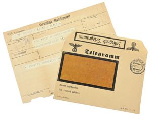 German Reichspost Telegram Berliner