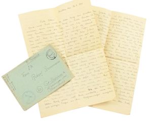 German Waffen-SS Feldpost Letter with Envelop